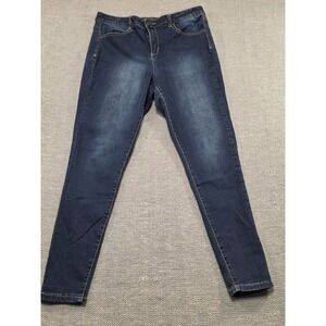 SO High‎ Rise Jegging Women Blue Denim Distressed Skinny Jeans Size 15